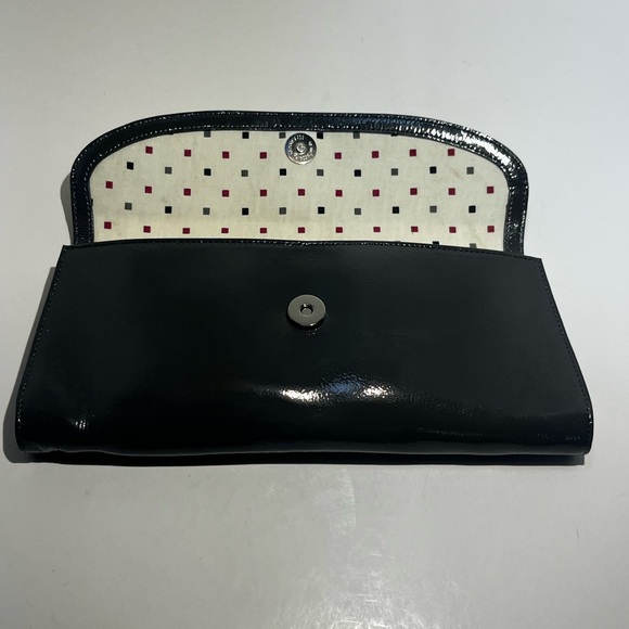 HOBO International Gray Patent Leather Clutch wallet w/ coin purse Sample Item - Picture 11 of 16